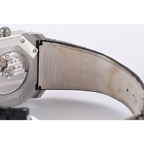 Bulgari Octo Date BGO41S Black 41mm Skeleton Back Men's Watch - Picture 12 of 15